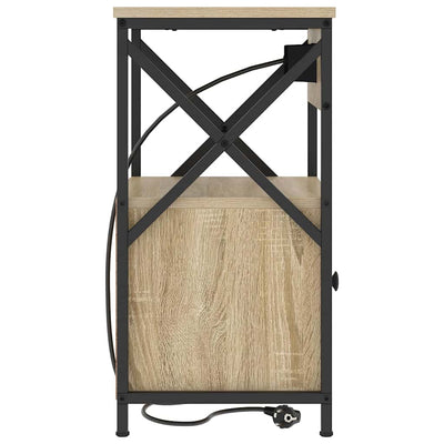 Yöpöytäkaappi 2 pcs Sonoma tammi 40 x 31 x 60 cm Tekninen puu