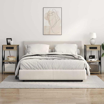 Yöpöytäkaappi 2 pcs Sonoma tammi 41 x 31 x 76 cm Tekninen puu