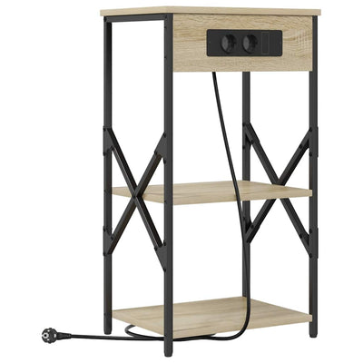 Yöpöytäkaappi 2 pcs Sonoma tammi 41 x 31 x 76 cm Tekninen puu