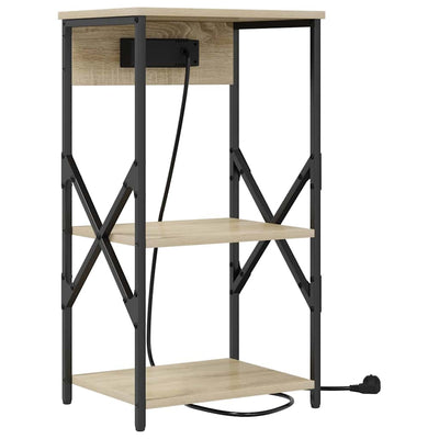 Yöpöytäkaappi 2 pcs Sonoma tammi 41 x 31 x 76 cm Tekninen puu