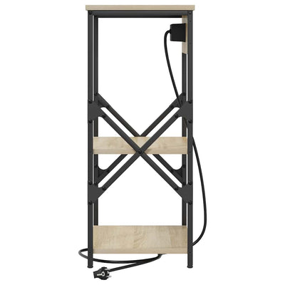 Yöpöytäkaappi 2 pcs Sonoma tammi 41 x 31 x 76 cm Tekninen puu