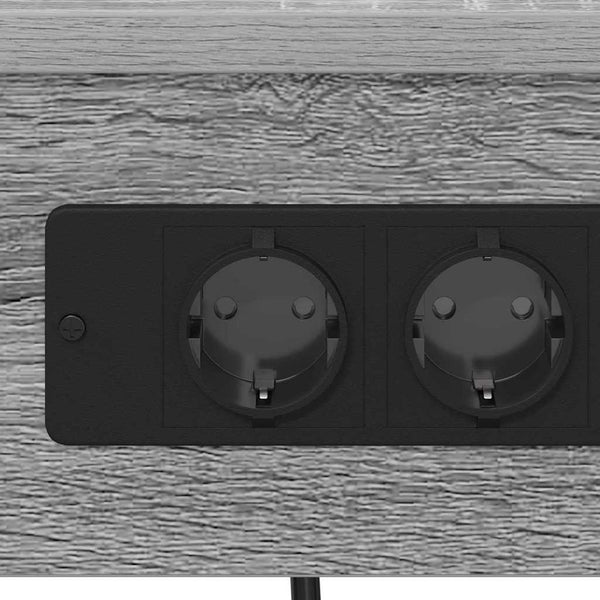 Yöpöytäkaappi 2 pcs Harmaa sonoma 41 x 31 x 76 cm Tekninen puu