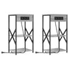 Yöpöytäkaappi 2 pcs Harmaa sonoma 41 x 31 x 76 cm Tekninen puu