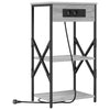 Yöpöytäkaappi 2 pcs Harmaa sonoma 41 x 31 x 76 cm Tekninen puu