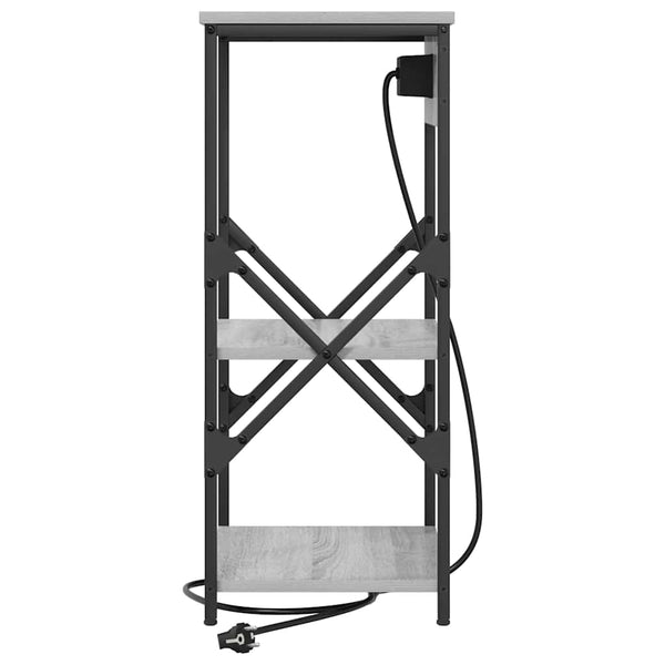 Yöpöytäkaappi 2 pcs Harmaa sonoma 41 x 31 x 76 cm Tekninen puu