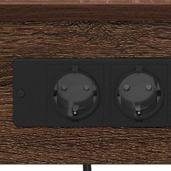 Yöpöytäkaappi 2 pcs Ruskea tammi 41 x 31 x 76 cm Tekninen puu