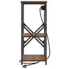 Yöpöytäkaappi 2 pcs Ruskea tammi 41 x 31 x 76 cm Tekninen puu