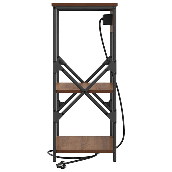 Yöpöytäkaappi 2 pcs Ruskea tammi 41 x 31 x 76 cm Tekninen puu