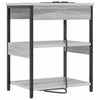 Yöpöytäkaappi 2 pcs Harmaa sonoma Tekninen puu