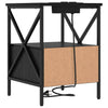 Yöpöytäkaappi Musta tammi 55 cm x 41.5 cm x 40.5 cm Tekninen puu