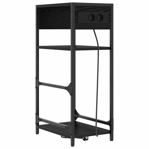 Yöpöytäkaappi Musta tammi 40 x 27 x 76 cm Tekninen puu