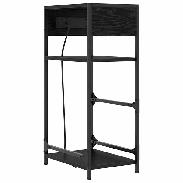 Yöpöytäkaappi Musta tammi 40 x 27 x 76 cm Tekninen puu