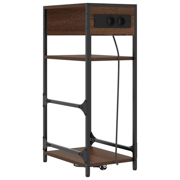 Yöpöytäkaappi Ruskea tammi 40 x 27 x 76 cm Tekninen puu