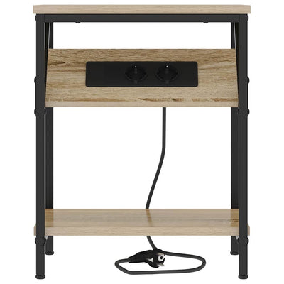 Yöpöytä 2 pcs Sonoma tammi 38 x 30 x 48 cm Tekninen puu