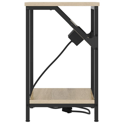 Yöpöytä 2 pcs Sonoma tammi 38 x 30 x 48 cm Tekninen puu