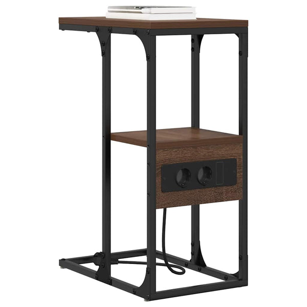 Yöpöytäkaappi Ruskea tammi 41.5 x 26 x 60.5 cm Tekninen puu