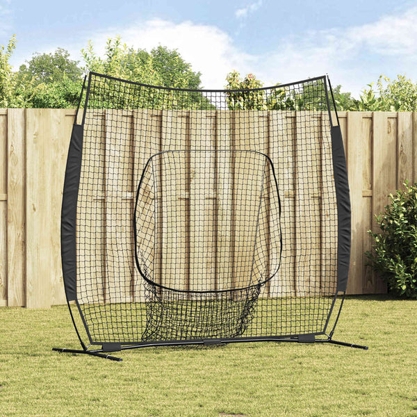 Baseballin harjoitusverkko Musta 250 x 106 x 209 cm Polyesteri