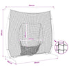 Baseballin harjoitusverkko Musta 250 x 106 x 209 cm Polyesteri