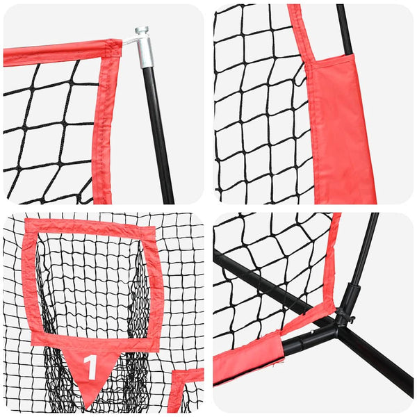 Baseballin harjoitusverkko Musta 214,5 x 89,5 x 181 cm
