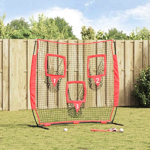 Baseballin harjoitusverkko Musta 214,5 x 89,5 x 181 cm