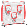 Baseballin harjoitusverkko Musta 214,5 x 89,5 x 181 cm