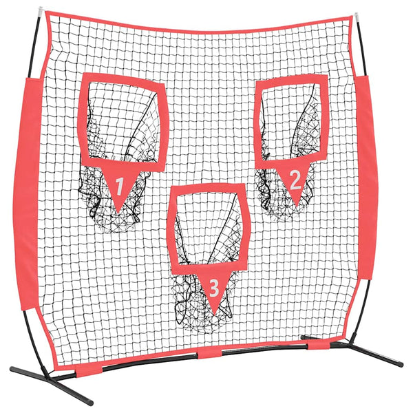 Baseballin harjoitusverkko Musta 214,5 x 89,5 x 181 cm