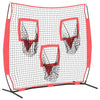 Baseballin harjoitusverkko Musta 214,5 x 89,5 x 181 cm