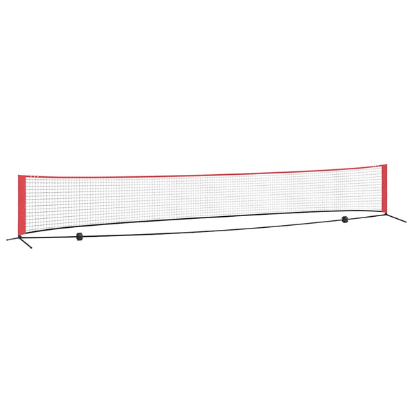 Tennisverkko Musta ja punainen 595 x 90,5 x 87 cm Polyesteri
