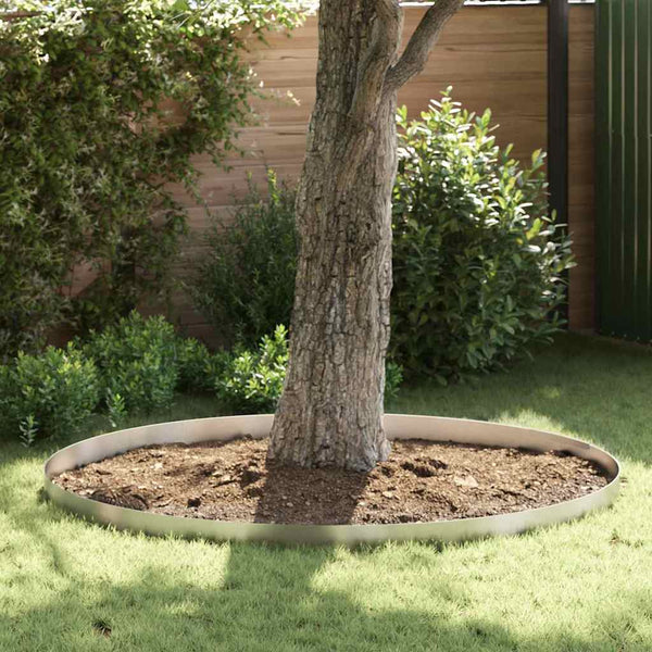 Nurmireunus 4 kpl 450 x 15 cm Ruostumaton teräs Hopea
