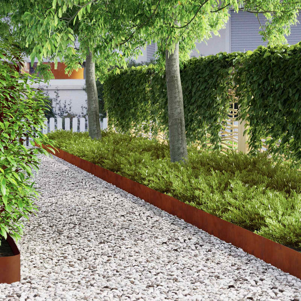 Nurmireunus 450 x 15 cm Kulunut Teräs Ruosteinen