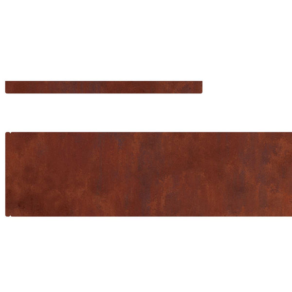 Nurmireunus 450 x 15 cm Kulunut Teräs Ruosteinen
