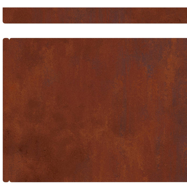 Nurmireunus 450 x 20 cm Kulunut Teräs Ruosteinen