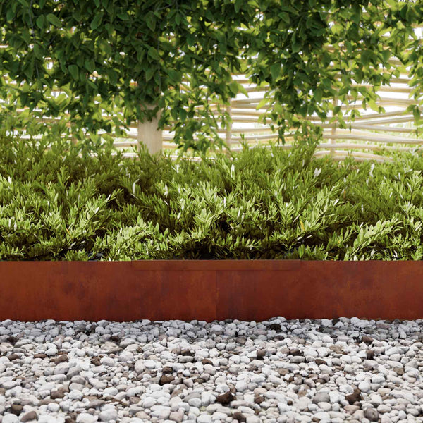Nurmireunus 450 x 20 cm Kulunut Teräs Ruosteinen
