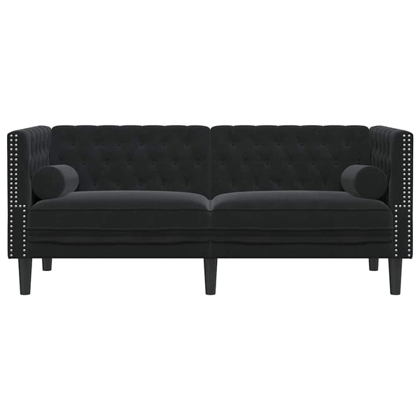 Sohva Musta 174 x 74,5 x 70,5 cm Sametti