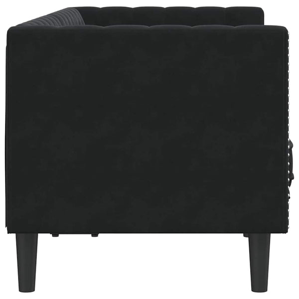 Sohva Musta 174 x 74,5 x 70,5 cm Sametti