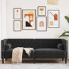 Sohva Musta 194 x 74,5 x 70,5 cm Sametti