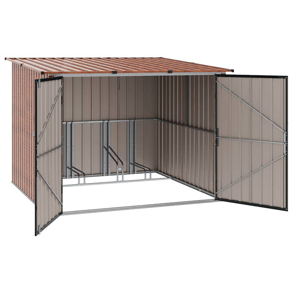 Pyörätila 3 kpl Ruskea 216 x 207 x 158 cm Metalli