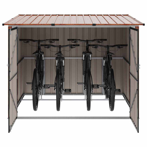 Pyörätila 3 kpl Ruskea 216 x 207 x 158 cm Metalli