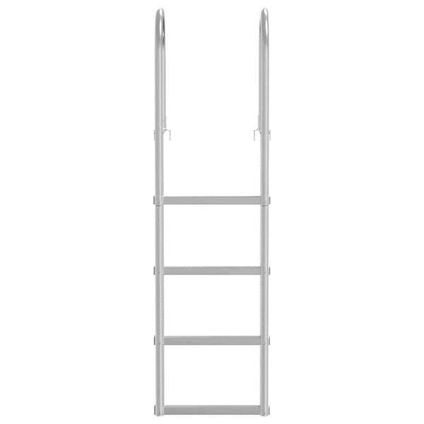 4-portainen laituriportaikko Hopea 45 ×11,5 ×162 cm Alumiini