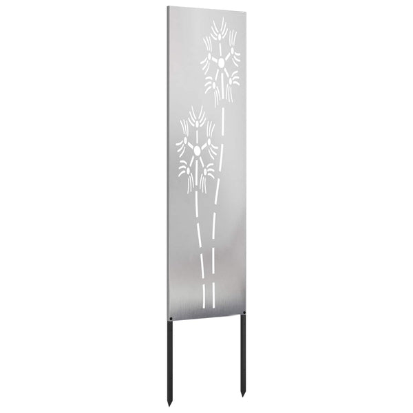 Puutarhan yksityisyyden verho Viivakuvio Hopea 32 x 140 cm