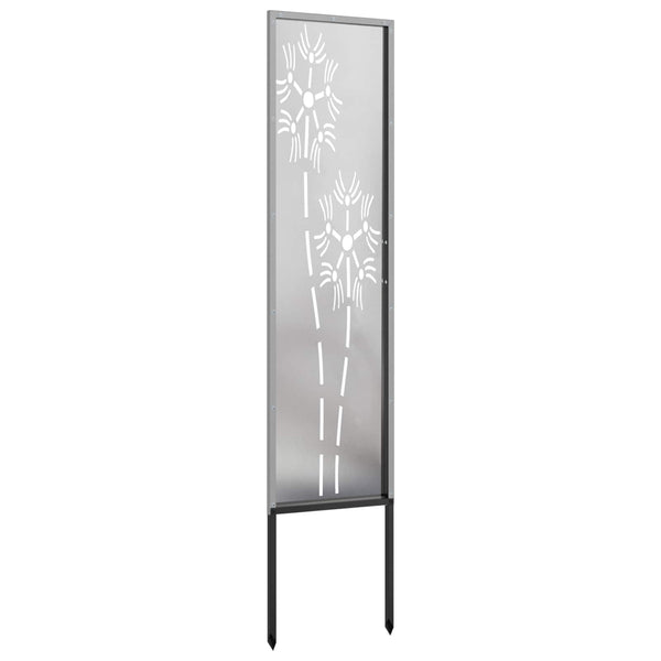 Puutarhan yksityisyyden verho Viivakuvio Hopea 32 x 140 cm