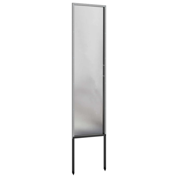 Puutarhan yksityisyyden verho Viivakuvio Hopea 32 x 140 cm