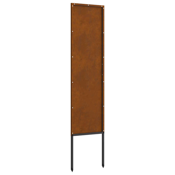 Puutarhan yksityisyyden verho Viivakuvio Ruosteinen 32 x 140 cm