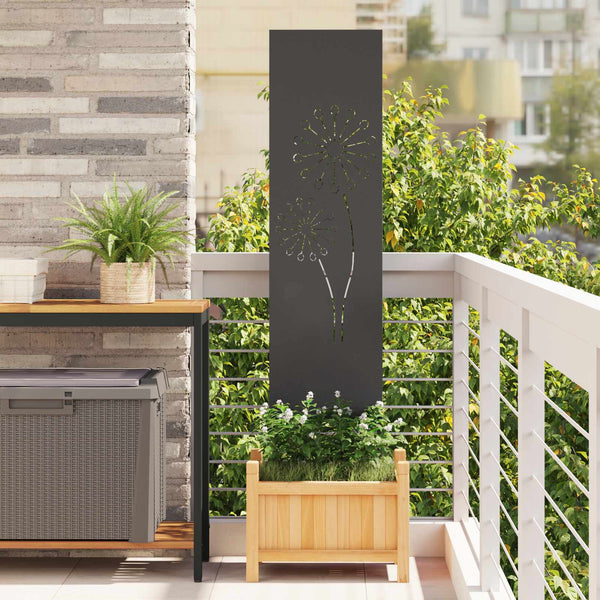 Puutarhan yksityisyyden verho Viivakuvio Musta 32 x 140 cm