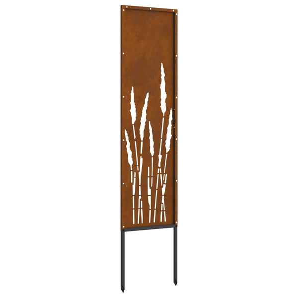 Puutarhan yksityisyyden verho Viivakuvio Ruosteinen 32 x 140 cm