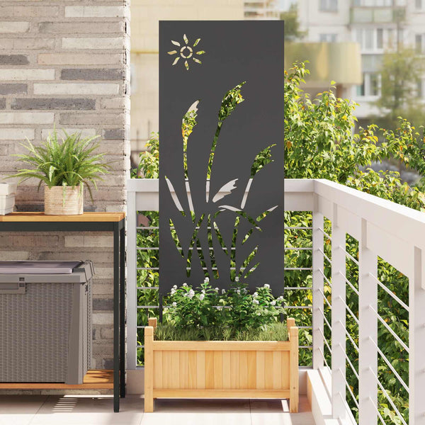 Puutarhan yksityisyyden verho Viivakuvio Musta 50 x 140 cm