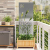 Puutarhan yksityisyyden verho Viivakuvio Hopea 50 x 140 cm
