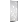 Puutarhan yksityisyyden verho Viivakuvio Hopea 50 x 140 cm