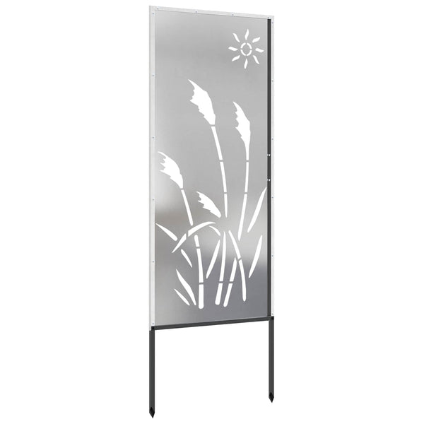 Puutarhan yksityisyyden verho Viivakuvio Hopea 50 x 140 cm