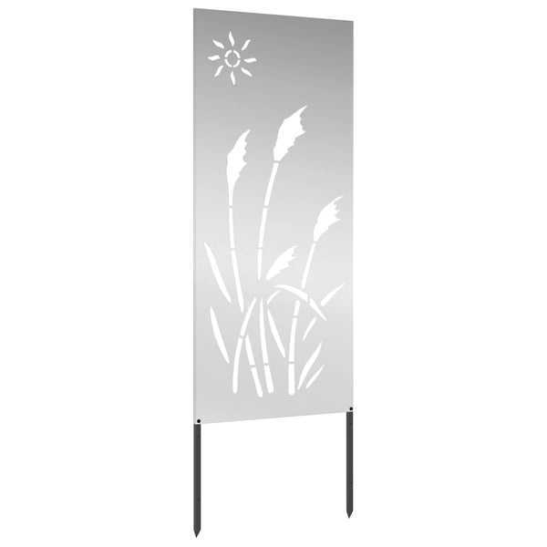 Puutarhan yksityisyyden verho Viivakuvio Hopea 50 x 140 cm